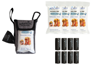 SafePAWS® Travel Caddy Starter Kit- INCLUDES 100 WIPES+ 135 DOG WASTE BAGS+FREE SHIPPING